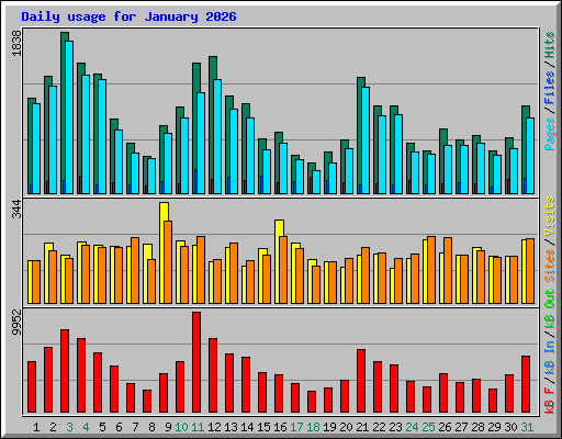 Daily usage for January 2026